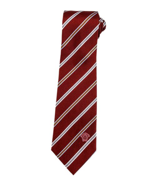 versace red striped tie|Versace tie vintage.